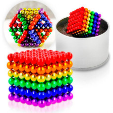 Магнитный Неокуб Радуга NEOCUBE 6 colors, цветной, 216 магнитных шариков 5 мм