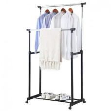 Двойная стойка-вешалка для одежды Double Pole Clothes Horse, высота 172 см, телескопическая