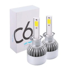 Набор автомобильных светодиодных LED ламп TOP LED PRO С6 H1, холодный свет