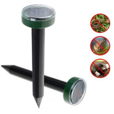 Ультразвуковой отпугиватель кротов, насекомых, грызунов Garden Pro D-1102, на солнечной батарее, влагостойкий,