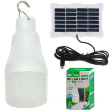 Кемпинговая LED лампа CL022 с солнечной панелью и аккумулятором, 10W