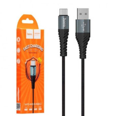 Черный USB кабель Hoco X38 Type-C длиной 1м для зарядки смартфонов