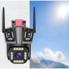 Уличная Wi-Fi камера HW-SM1-20S 12 МП с 3 объективами, PTZ