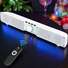 Портативная колонка SOUNDBAR Q10 белая, 2×10 Вт, басы, громкая связь, TF, USB, AUX, до 10 часов