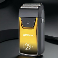 Аккумуляторная электробритва Geemy GM-9012 шейвер сеточного типа с дисплеем для сухого бритья