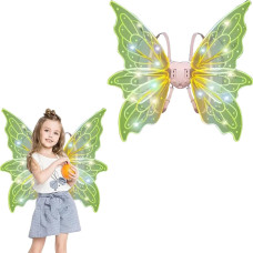 Электрические крылья Феи Shadow Angel N°5 с музыкой и LED подсветкой, на ремешках, 65 см