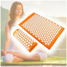 Массажный коврик Acupressure Mat с подушкой-валиком для снятия напряжения и боли