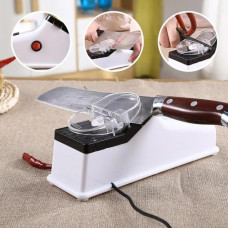 Электрическая точилка для ножей, ножниц и топоров Electric Knife Sharpener, USB, белая