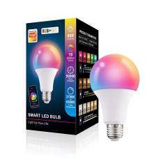 Умная лампочка Tuya LED WiFi Bluetooth 9W, 16 млн цветов