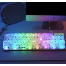 Проводная мембранная клавиатура Yelandar AN-T20 с RGB-подсветкой, 104 клавиши, белая