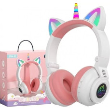 Детские наушники STN-27 Cat LED Unicorn + кошачьи ушки