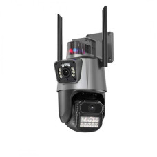 Поворотная уличная WiFi камера PTZ P11 ICSEE, 3mp+3mp, IP66, ночное видение
