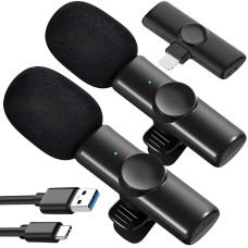 Комплект петличных микрофоном K11 Lavalier Microphone Wireless с переходником Lightning Black