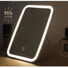 Настольное зеркало для макияжа на аккумуляторе с LED подсветкой и сенсорным включателем