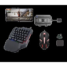 Игровой комплект для смартфонов и ПК X1 M1 Bluetooth клавиатура и мышь Черный