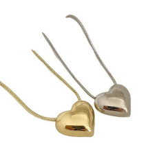 Подвеска ожерелье с кулоном в форме сердца / Женская цепочка Gold/ Silver