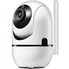 Беспроводная поворотная камера видеонаблюдения CAMERA Wifi QC011 с ИК-подсветкой, белая