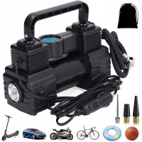 Портативный автомобильный компрессор Air Pump XL-1025 12V с цифровым дисплеем и LED-фонариком