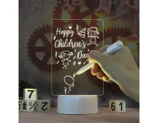 Ночник-светильник с доской для заметок, 12,5x17,5 см, USB питание, 3 оттенка подсветки, меловой маркер